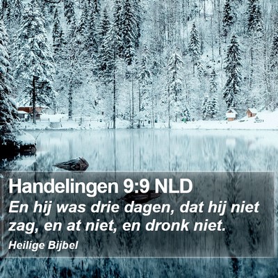 Handelingen 9:9 NLD Bible Verse Image