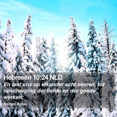 Hebreeën 10:24 NLD Bible Verse Image