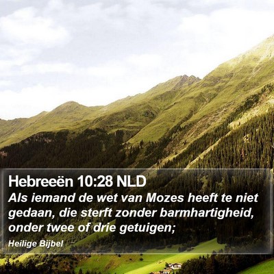Hebreeën 10:28 NLD Bible Verse Image