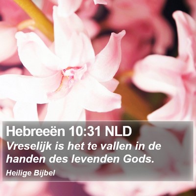 Hebreeën 10:31 NLD Bible Verse Image