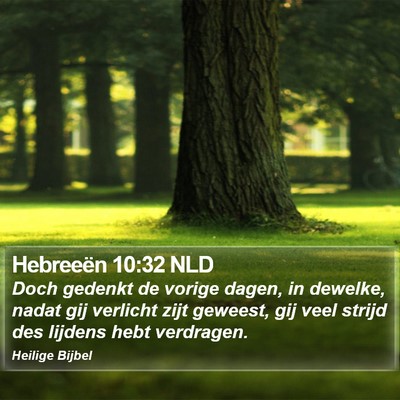 Hebreeën 10:32 NLD Bible Verse Image