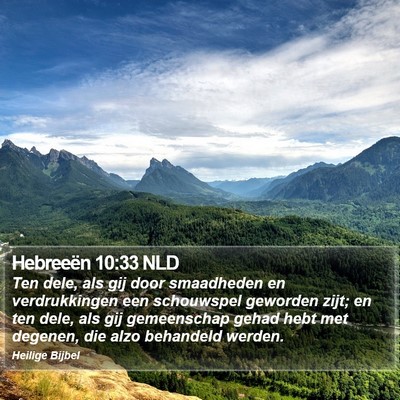 Hebreeën 10:33 NLD Bible Verse Image