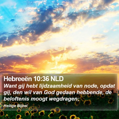 Hebreeën 10:36 NLD Bible Verse Image