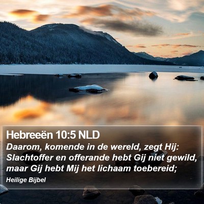 Hebreeën 10:5 NLD Bible Verse Image