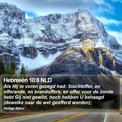 Hebreeën 10:8 NLD Bible Verse Image