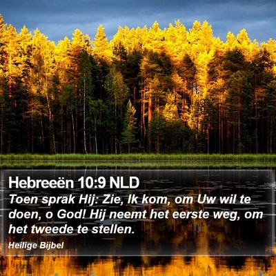 Hebreeën 10:9 NLD Bible Verse Image