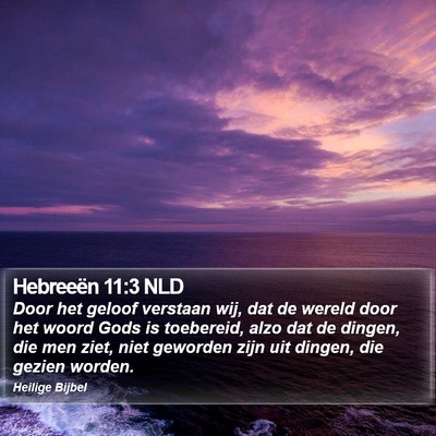 Hebreeën 11:3 NLD Bible Verse Image