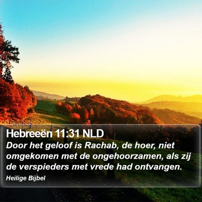 Hebreeën 11:31 NLD Bible Verse Image