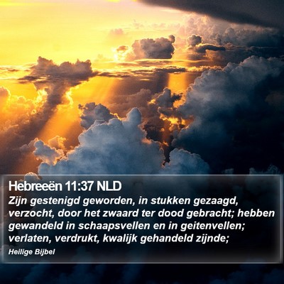 Hebreeën 11:37 NLD Bible Verse Image