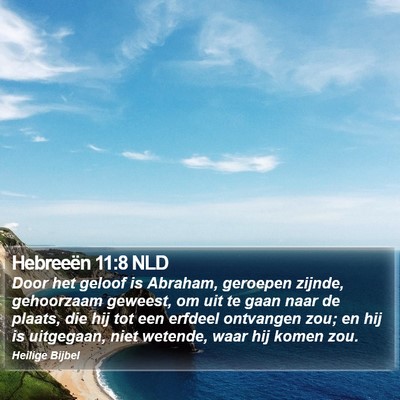 Hebreeën 11:8 NLD Bible Verse Image