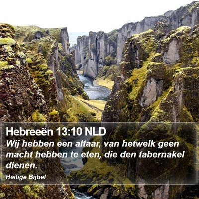 Hebreeën 13:10 NLD Bible Verse Image