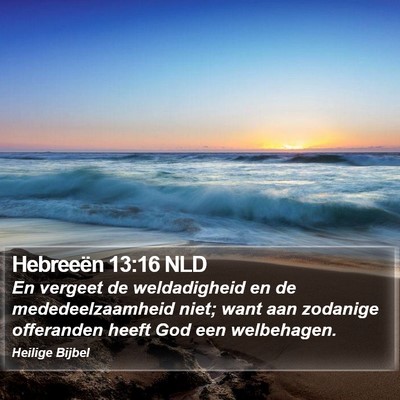 Hebreeën 13:16 NLD Bible Verse Image