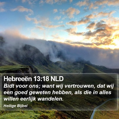 Hebreeën 13:18 NLD Bible Verse Image