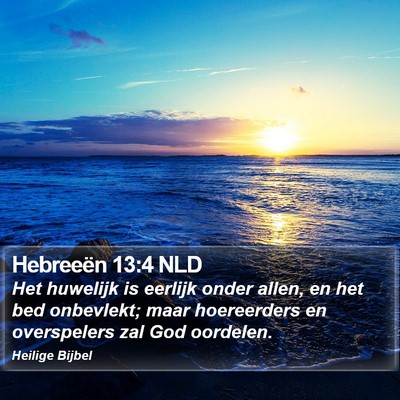 Hebreeën 13:4 NLD Bible Verse Image