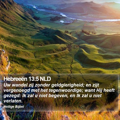Hebreeën 13:5 NLD Bible Verse Image