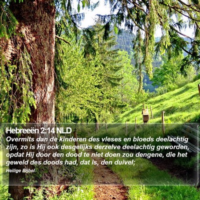 Hebreeën 2:14 NLD Bible Verse Image