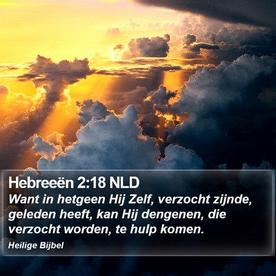 Hebreeën 2:18 NLD Bible Verse Image