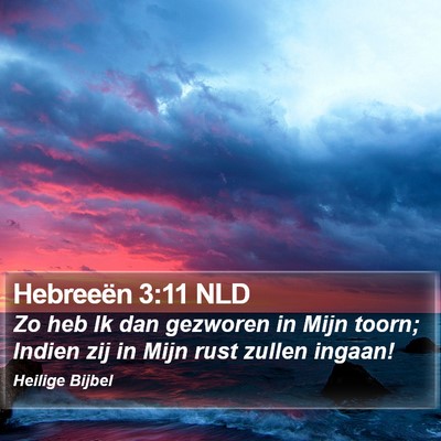 Hebreeën 3:11 NLD Bible Verse Image