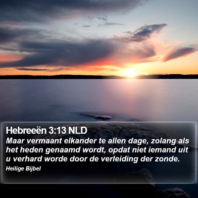 Hebreeën 3:13 NLD Bible Verse Image