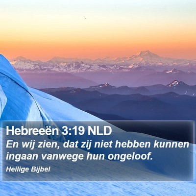 Hebreeën 3:19 NLD Bible Verse Image