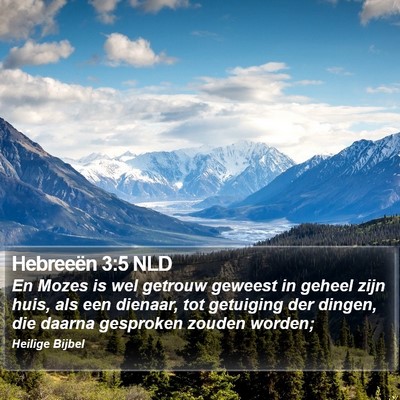 Hebreeën 3:5 NLD Bible Verse Image