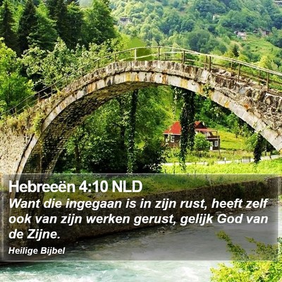Hebreeën 4:10 NLD Bible Verse Image