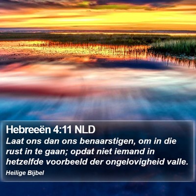 Hebreeën 4:11 NLD Bible Verse Image