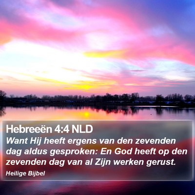 Hebreeën 4:4 NLD Bible Verse Image