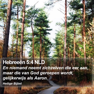 Hebreeën 5:4 NLD Bible Verse Image