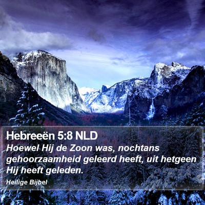 Hebreeën 5:8 NLD Bible Verse Image