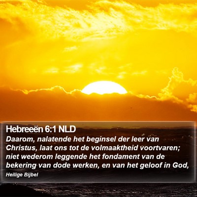 Hebreeën 6:1 NLD Bible Verse Image