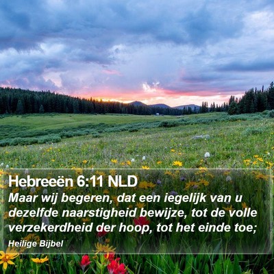 Hebreeën 6:11 NLD Bible Verse Image