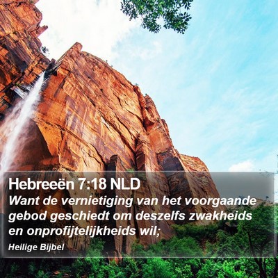 Hebreeën 7:18 NLD Bible Verse Image