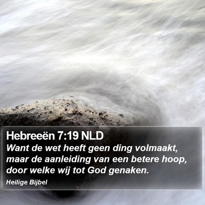 Hebreeën 7:19 NLD Bible Verse Image