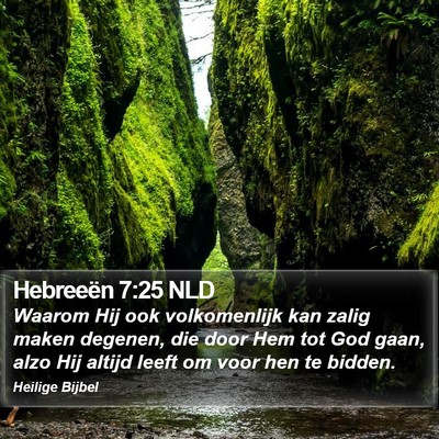 Hebreeën 7:25 NLD Bible Verse Image