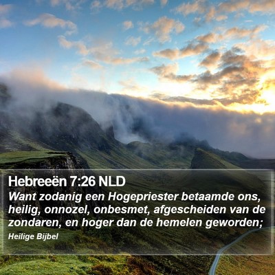 Hebreeën 7:26 NLD Bible Verse Image