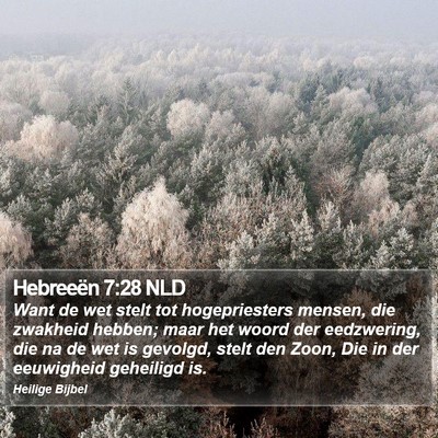 Hebreeën 7:28 NLD Bible Verse Image