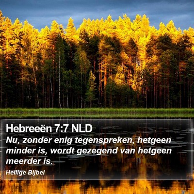 Hebreeën 7:7 NLD Bible Verse Image
