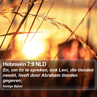 Hebreeën 7:9 NLD Bible Verse Image