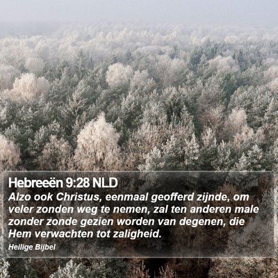 Hebreeën 9:28 NLD Bible Verse Image