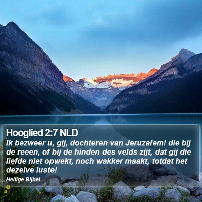 Hooglied 2:7 NLD Bible Verse Image