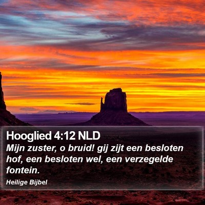 Hooglied 4:12 NLD Bible Verse Image