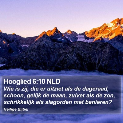 Hooglied 6:10 NLD Bible Verse Image