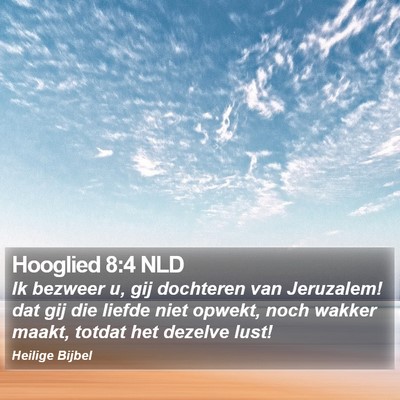 Hooglied 8:4 NLD Bible Verse Image
