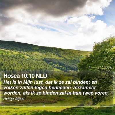 Hosea 10:10 NLD Bible Verse Image