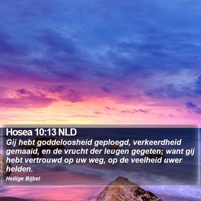 Hosea 10:13 NLD Bible Verse Image