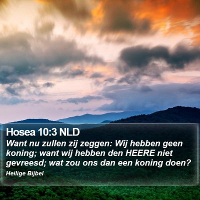 Hosea 10:3 NLD Bible Verse Image
