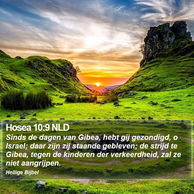 Hosea 10:9 NLD Bible Verse Image