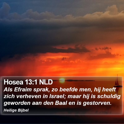 Hosea 13:1 NLD Bible Verse Image