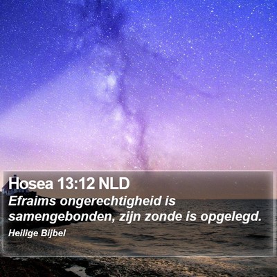 Hosea 13:12 NLD Bible Verse Image